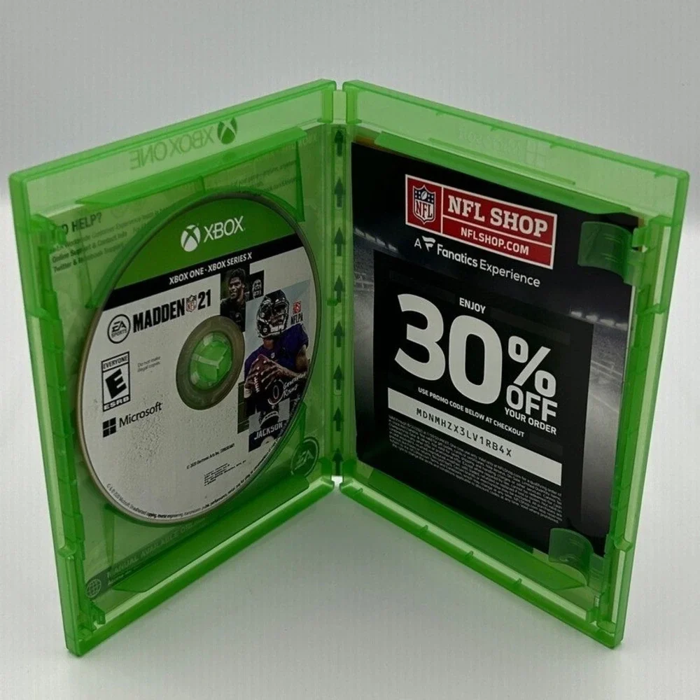 EA Sports Madden NFL 21 Xbox One Series X Green Good‎ Snoopy Bonus Disc